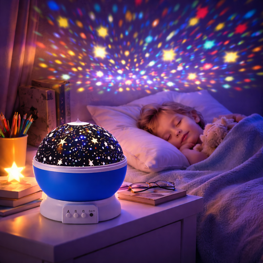 Moon night light lamp rotating star projector for bedroom