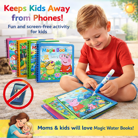 Reusable Magic Water Coloring Book for Kids