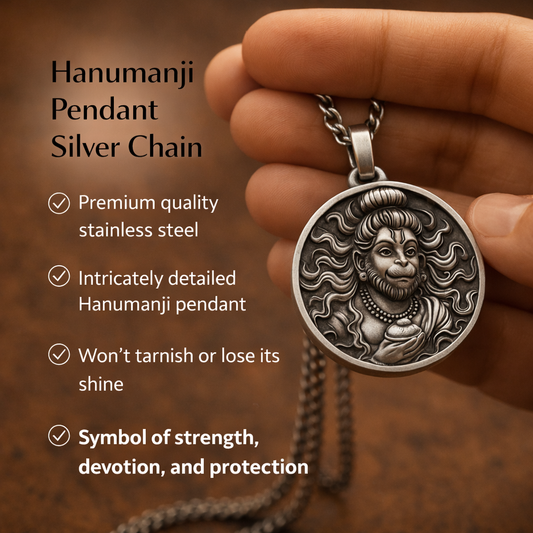 Hanuman Locket Silver Chain | Hanuman Ji Pendant