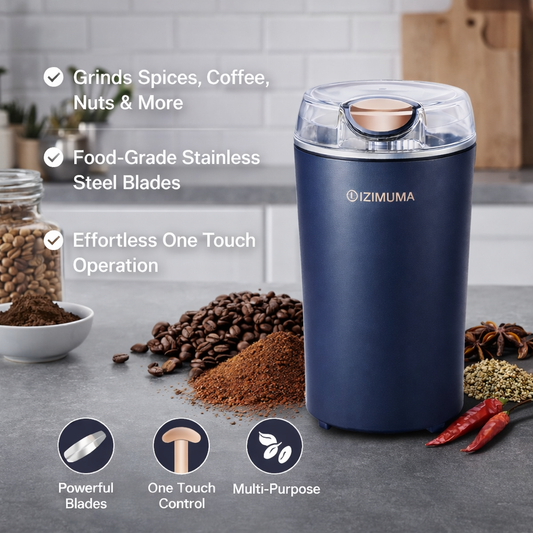 Portable electric coffee grinder for fresh coffee beans